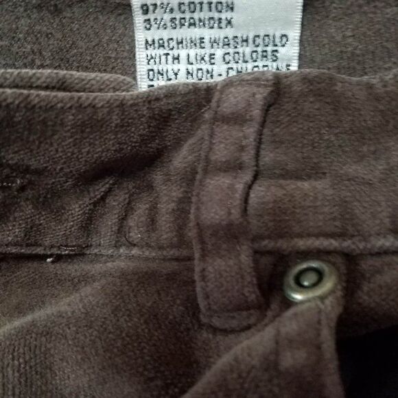 Talbots Brown Brushed Cotton Jean Style Pants size 12 - Picture 6 of 9